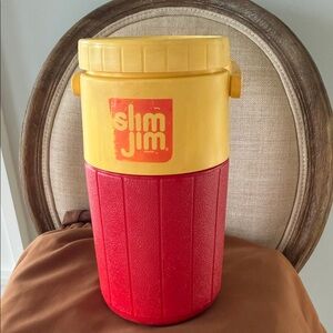 Coleman Yellow and Red Slim Jim Insulated Beverage Cooler